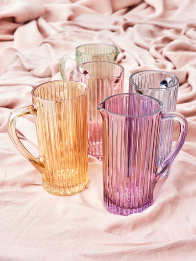 Creart Prestige Pitchers in Amber, Violet, Blue, Pink and green