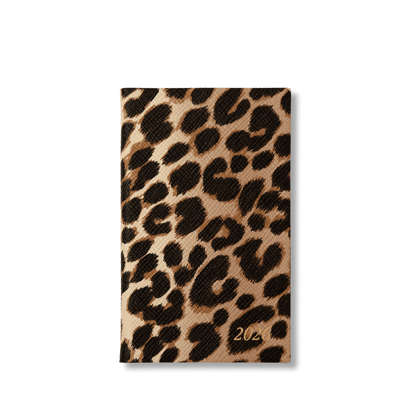 2026 Panama Leather Weekly Diary in Leopard
