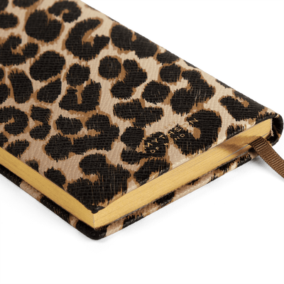 2026 Panama Leather Weekly Diary in Leopard