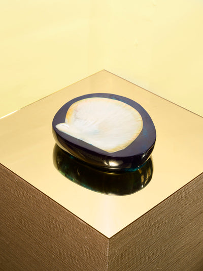 Round Caviar Dish in Navy