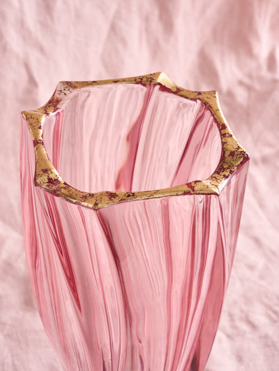 Ca' d'Oro Crystal Vase in Berry