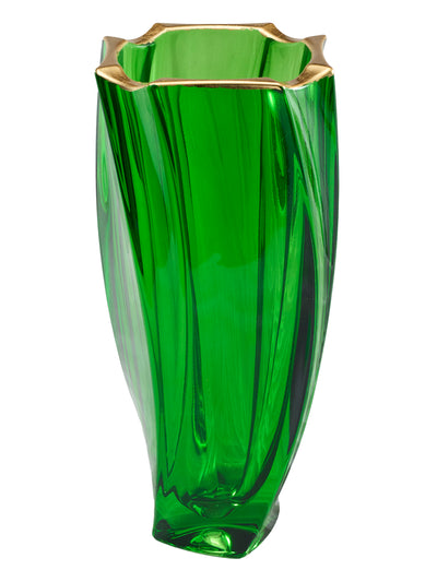 Ca' d'Oro Crystal Vase in Emerald