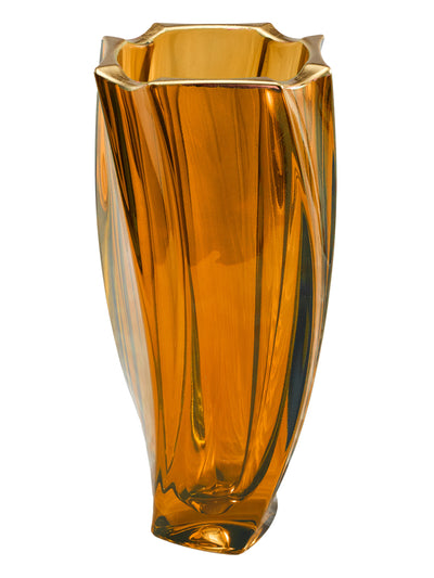 Ca' D'oro Crystal Vase in Amber