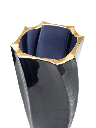 Ca' d'Oro Crystal Vase in Onyx