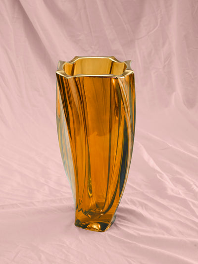 Ca' D'oro Crystal Vase in Amber