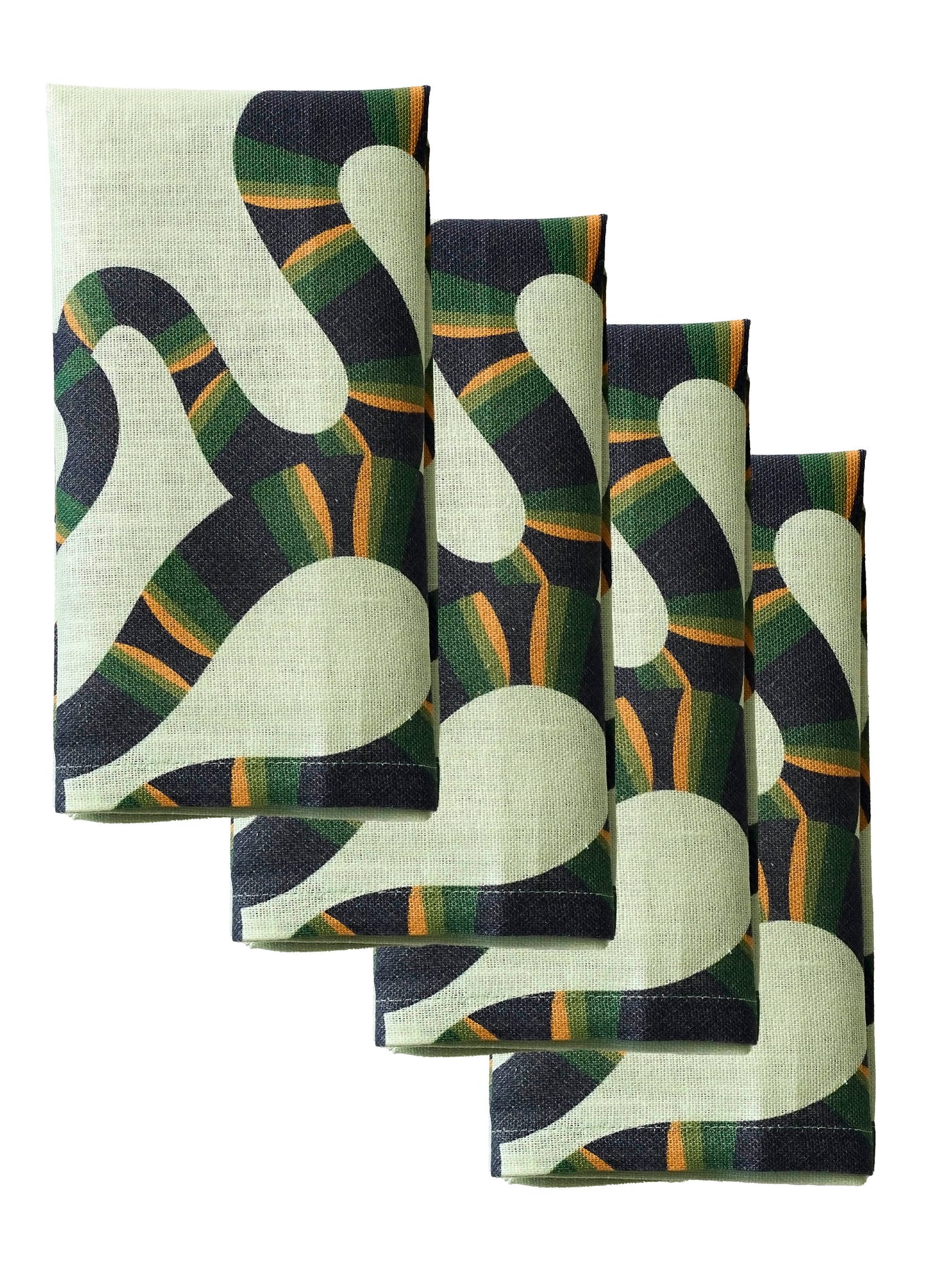 Naga Set of Four Dinner Napkins in Celadon