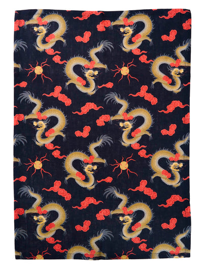 Kowloon Set of Two Tea Towels in Onyx