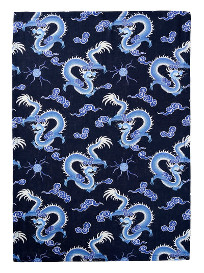 Kowloon Set of Two Tea Towels in Navy
