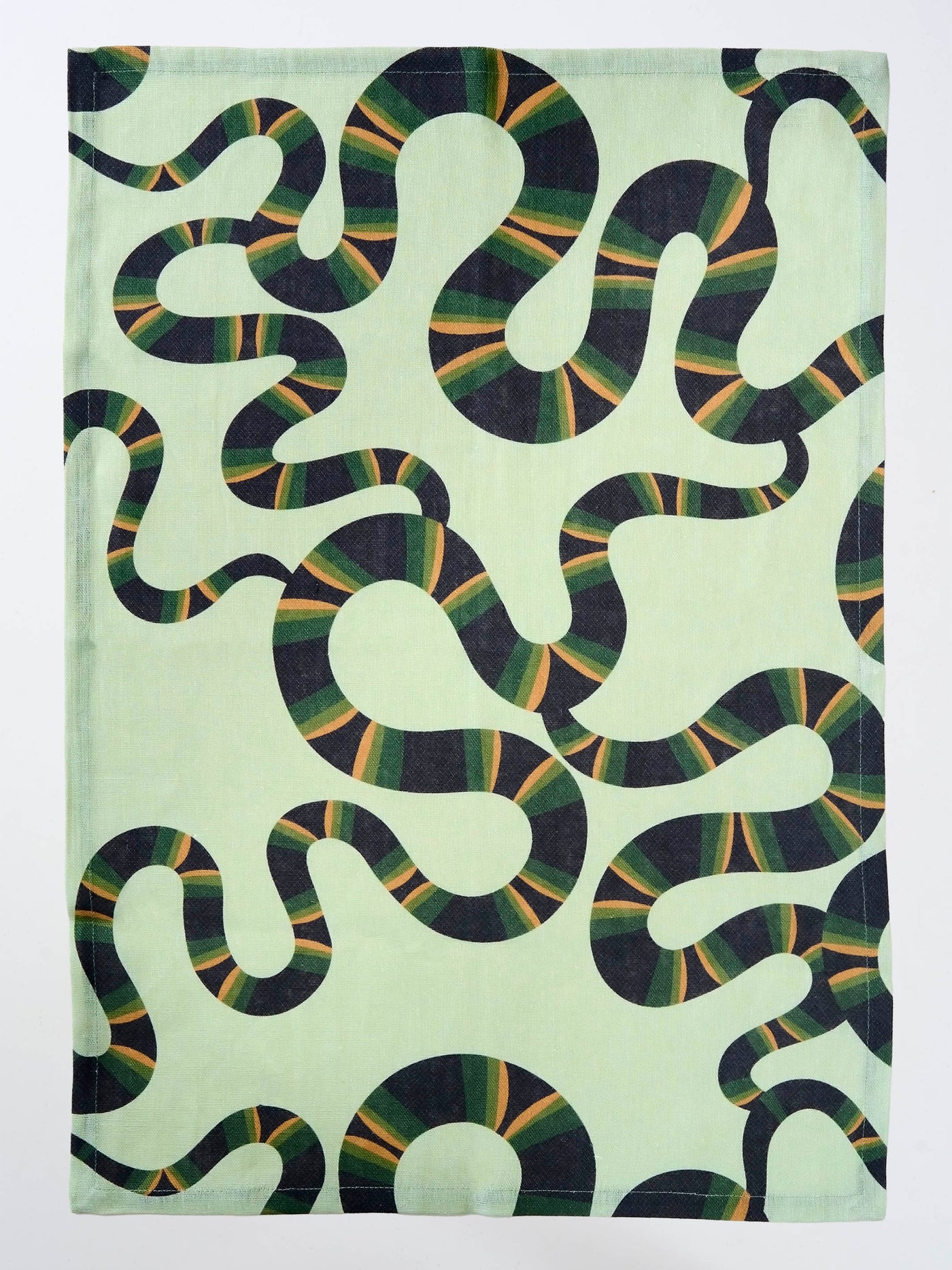 Naga Set of Two Tea Towels in Celadon