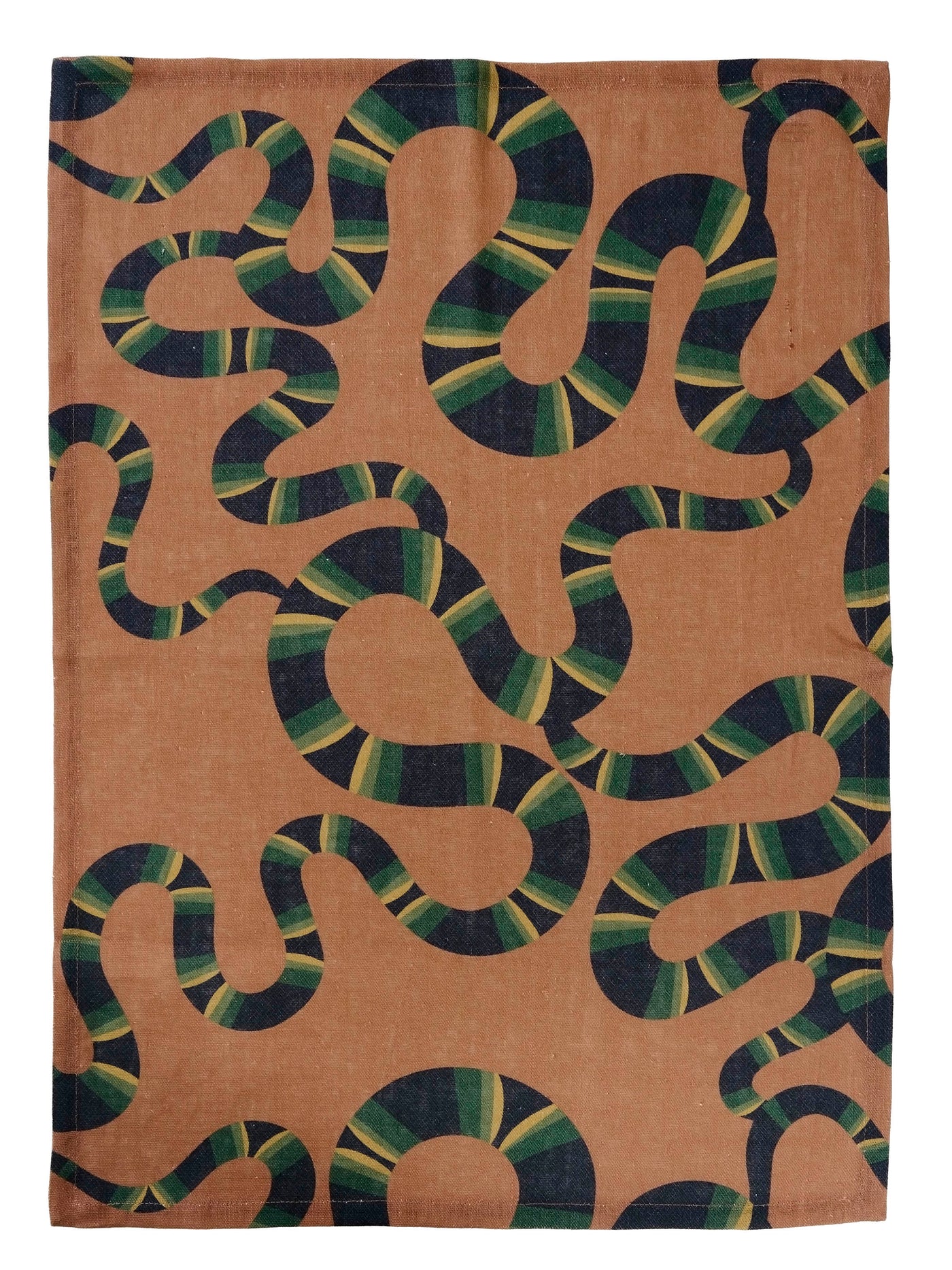 Naga Set of Two Tea Towels in Rust