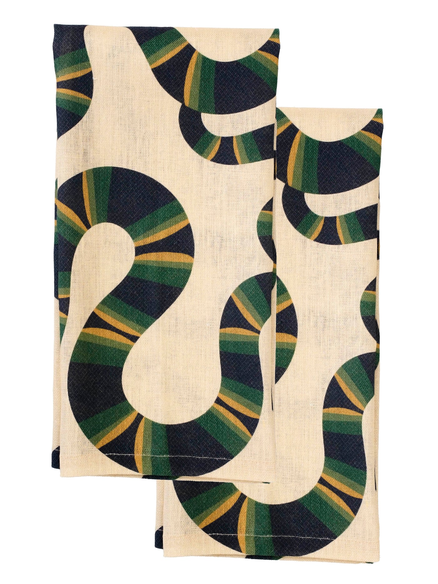 Naga Set of Two Tea Towels in Ecru