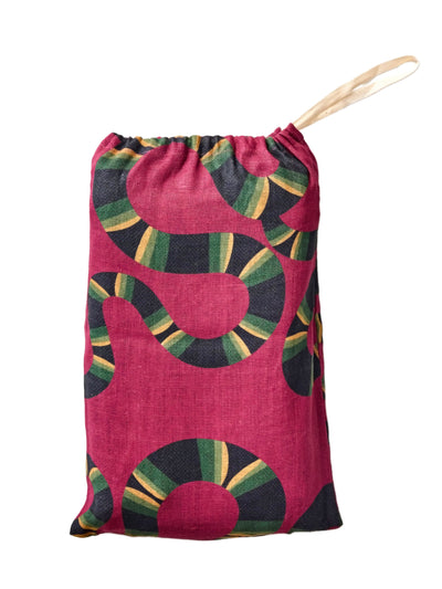 Naga Round Tablecloth in Berry