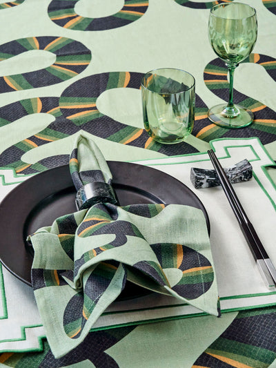 Naga Set of Two Tea Towels in Celadon
