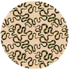 Naga Round Tablecloth in Ecru