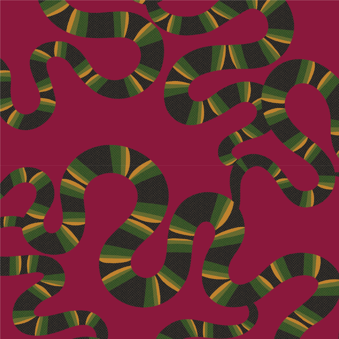 Medusa Set of Four Napkins in Berry