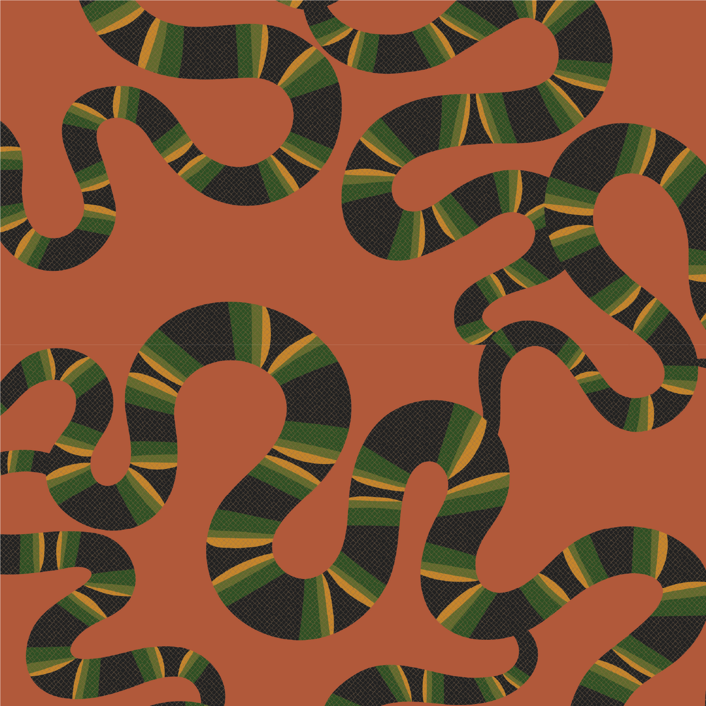 Medusa Set of Four Napkins in Rust