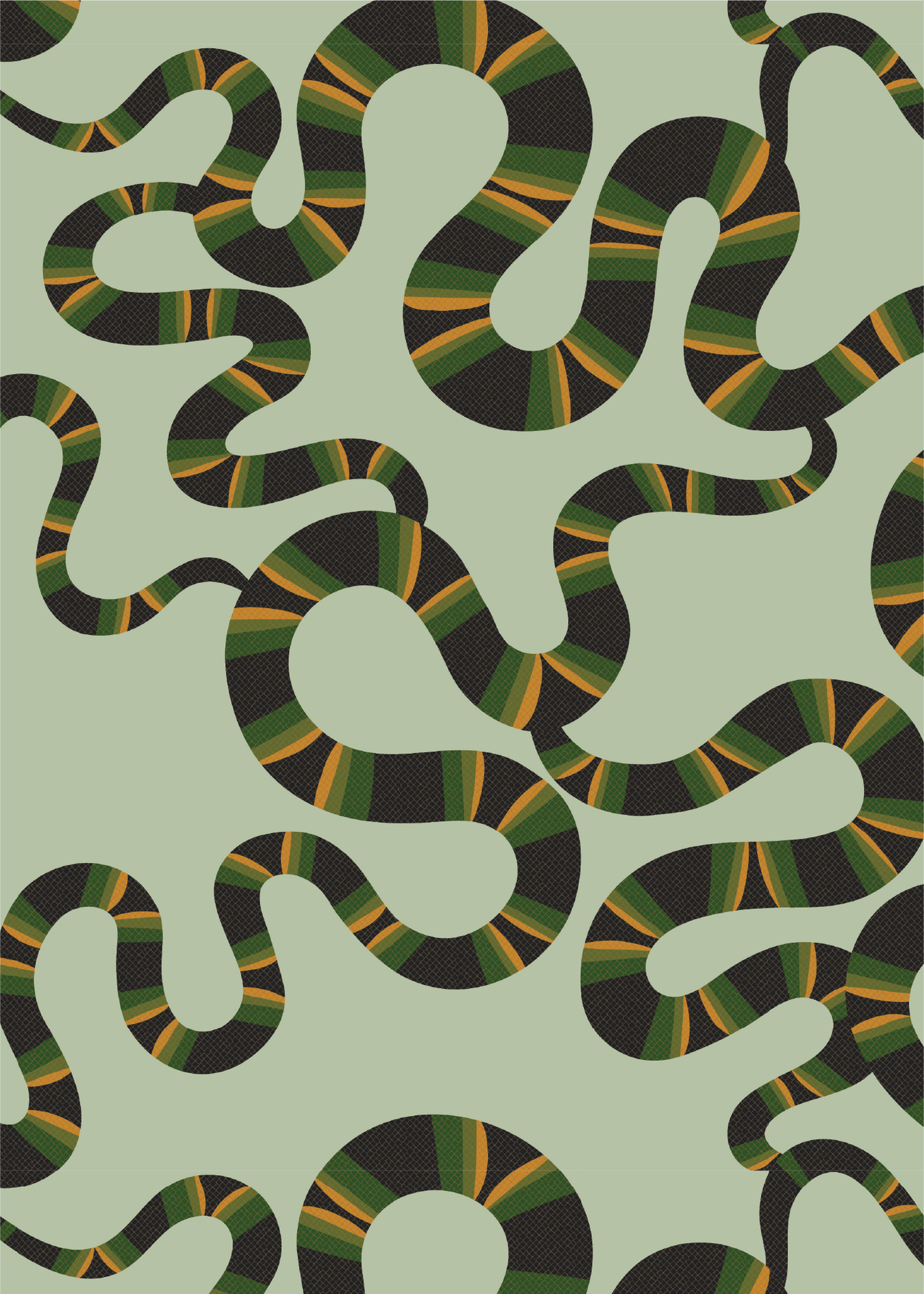 Medusa Set of Two Tea Towels in Celadon