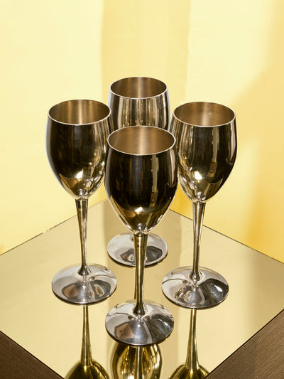 Silver Wine Glass Set