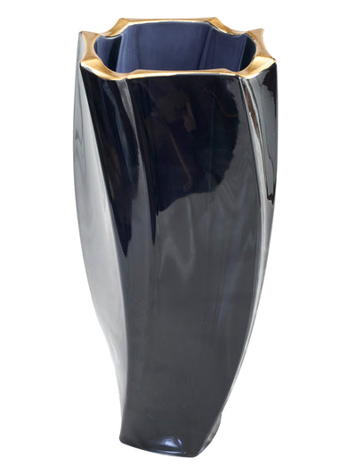 Creart Crystal Vase in Onyx