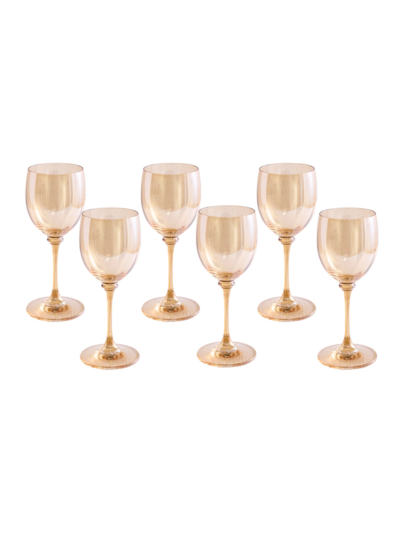 Riflesso Wine Glass Set in Amber