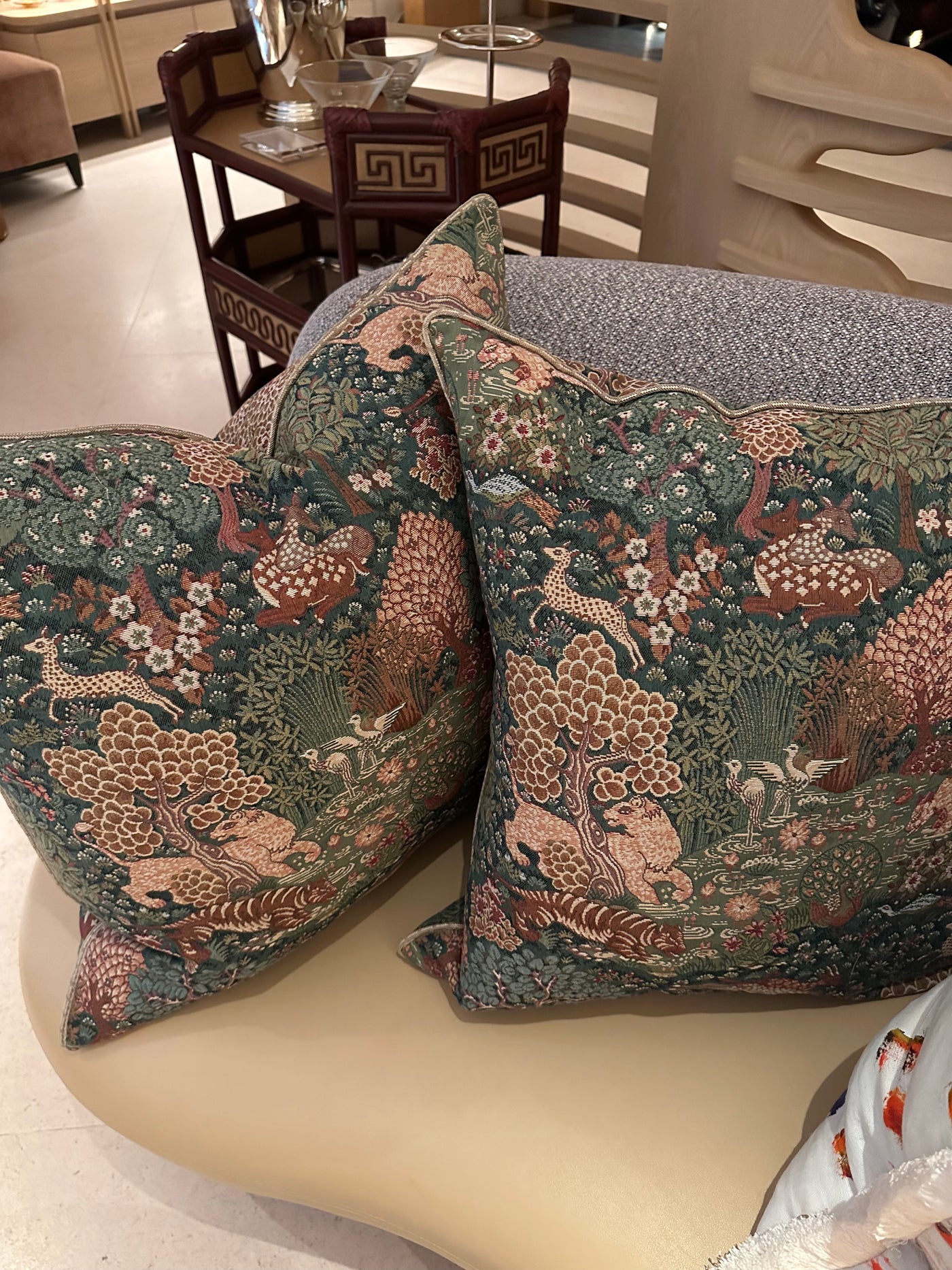 Pair of Tapestry Throw Pillows