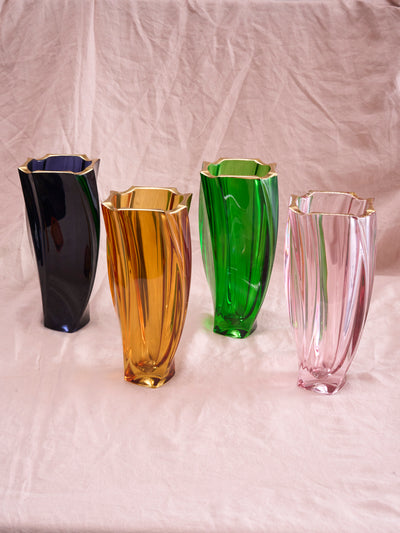 Group of Creart Crystal Vases