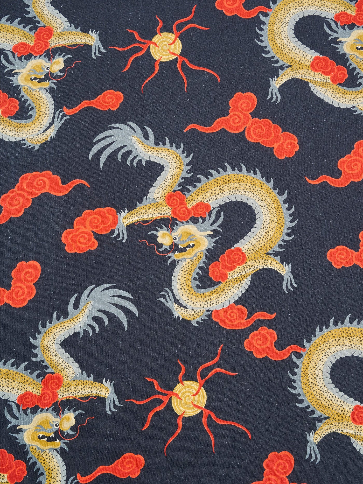 Kowloon Round Tablecloth in Onyx