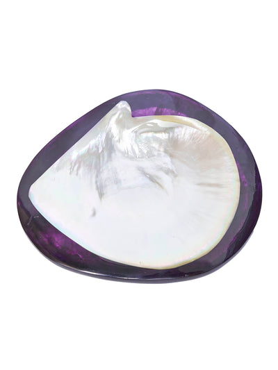 Round Caviar Dish in Violet