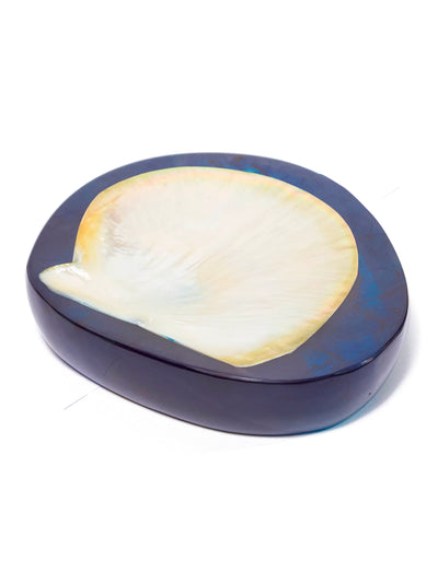 Round Caviar Dish in Navy