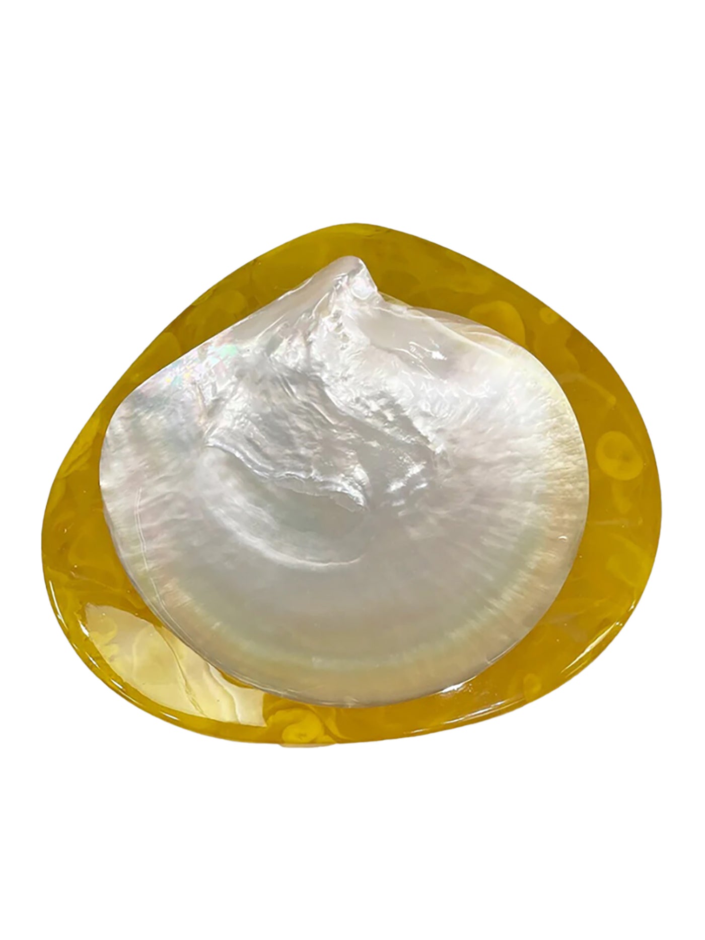 Round Caviar Dish in Yellow