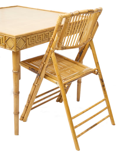 Bamboo Folding Chair Set of Two