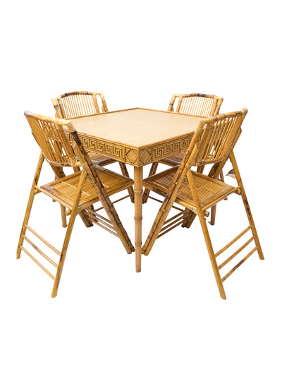 Bamboo Folding Chair Set of Two