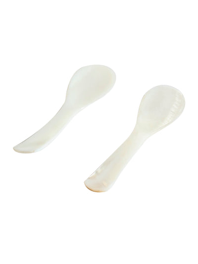 Set of Two Mother of Pearl Lily Juliet Caviar Spoons