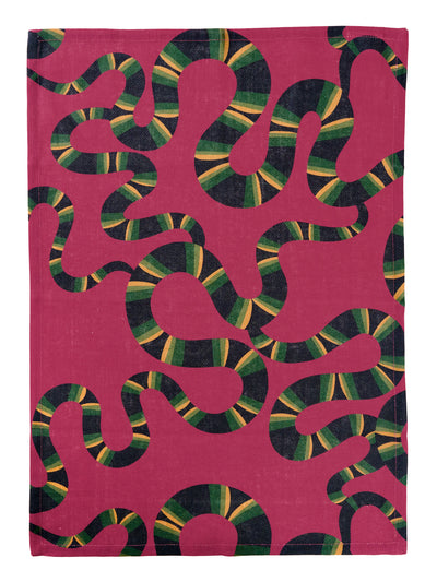 Naga Set of Four Dinner Napkins in Berry 