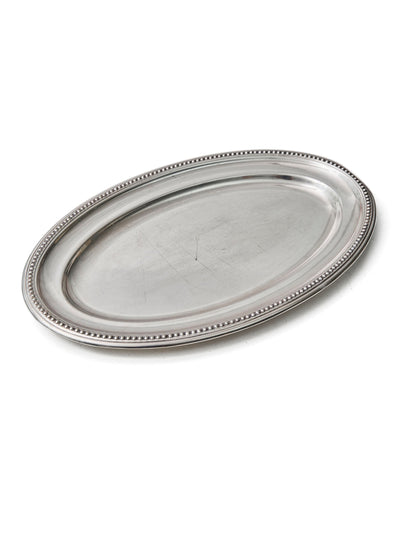 Vintage Silver Oval Serving Tray from France