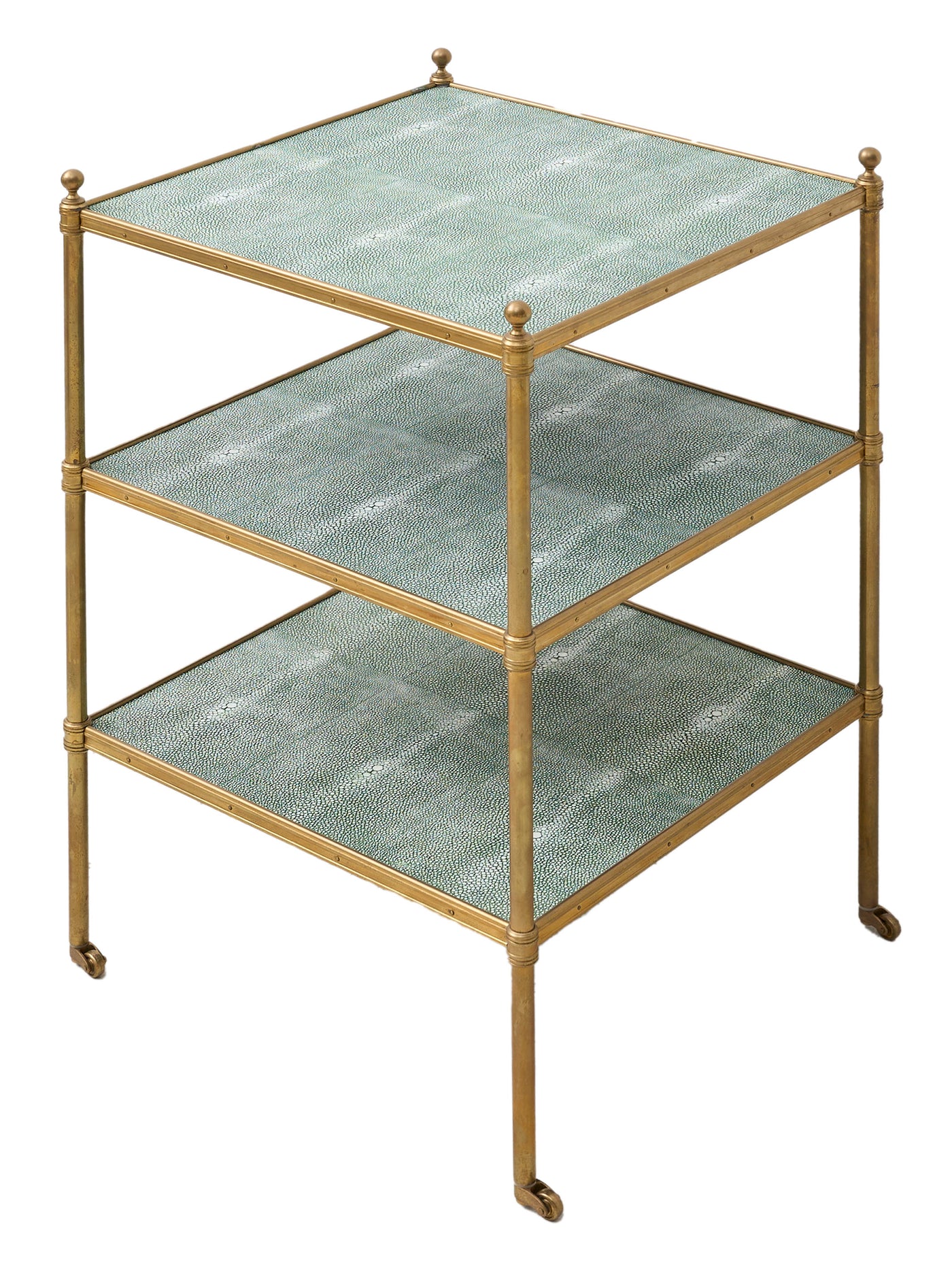 Faux Shagreen Side Table