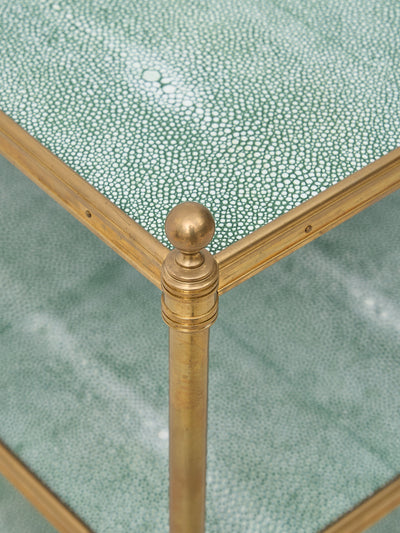 Faux Shagreen Side Table