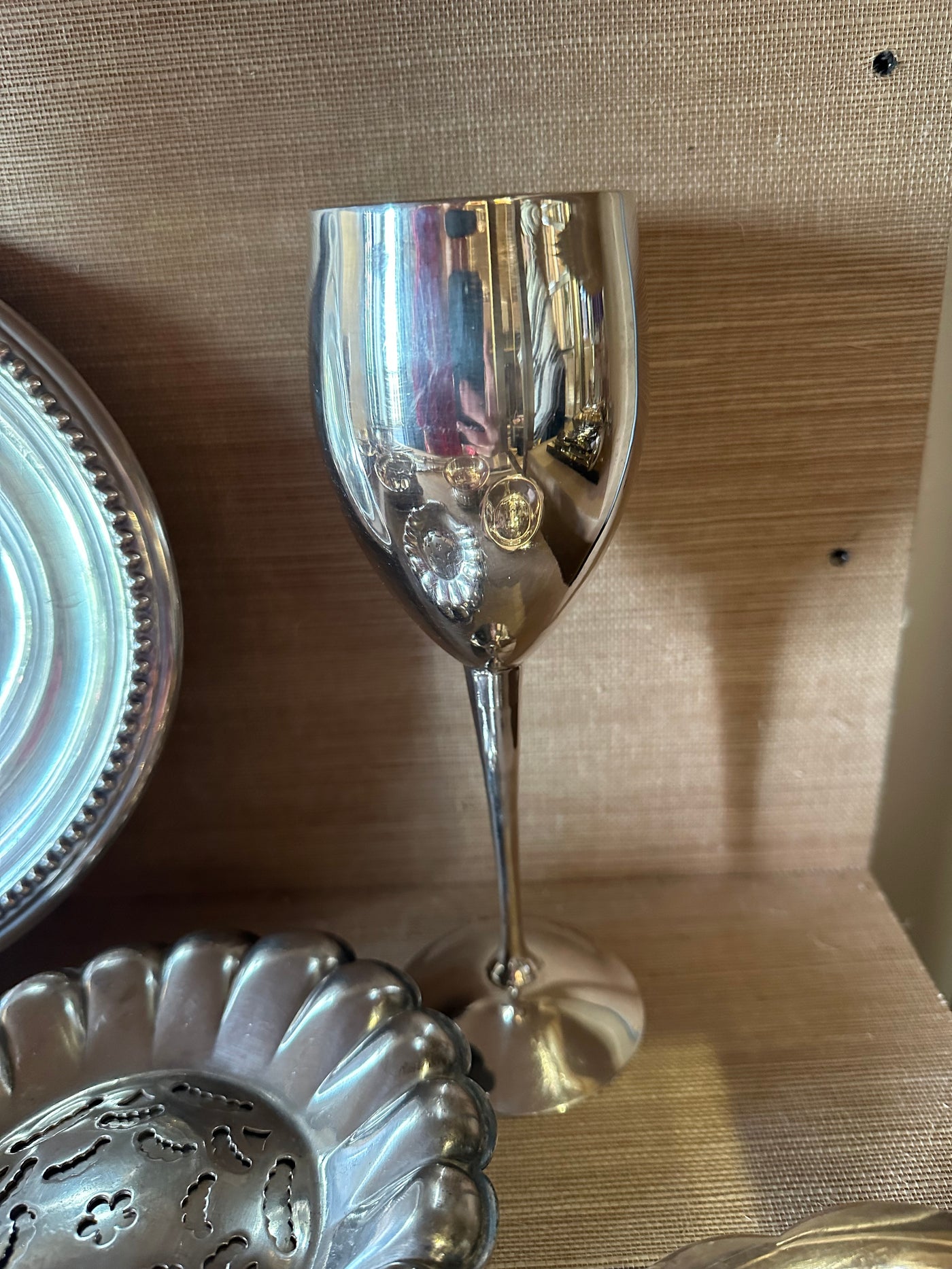 Silver Wine Glasses Set of Five