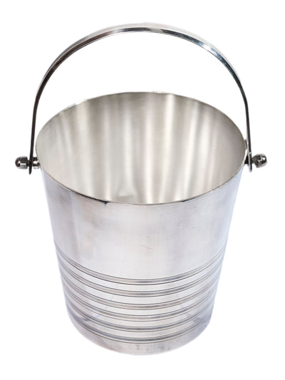 Silver Ribbed Ice Bucket