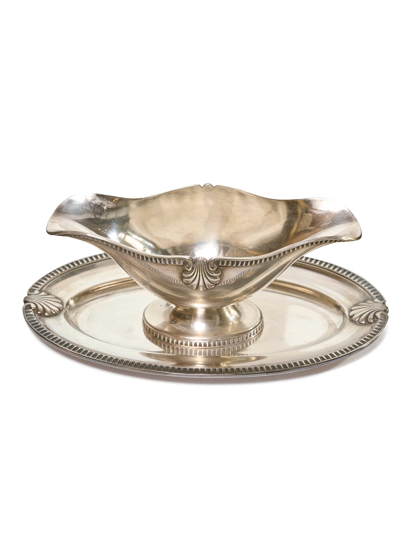 Silver Gravy Boat with Tray