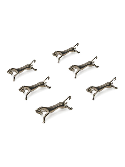 Set of Six Silver Horse Cutlery Rests