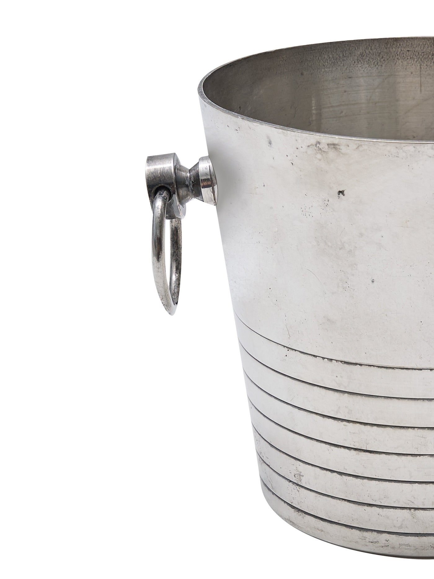 Vintage Silver Ice Bucket with handles.