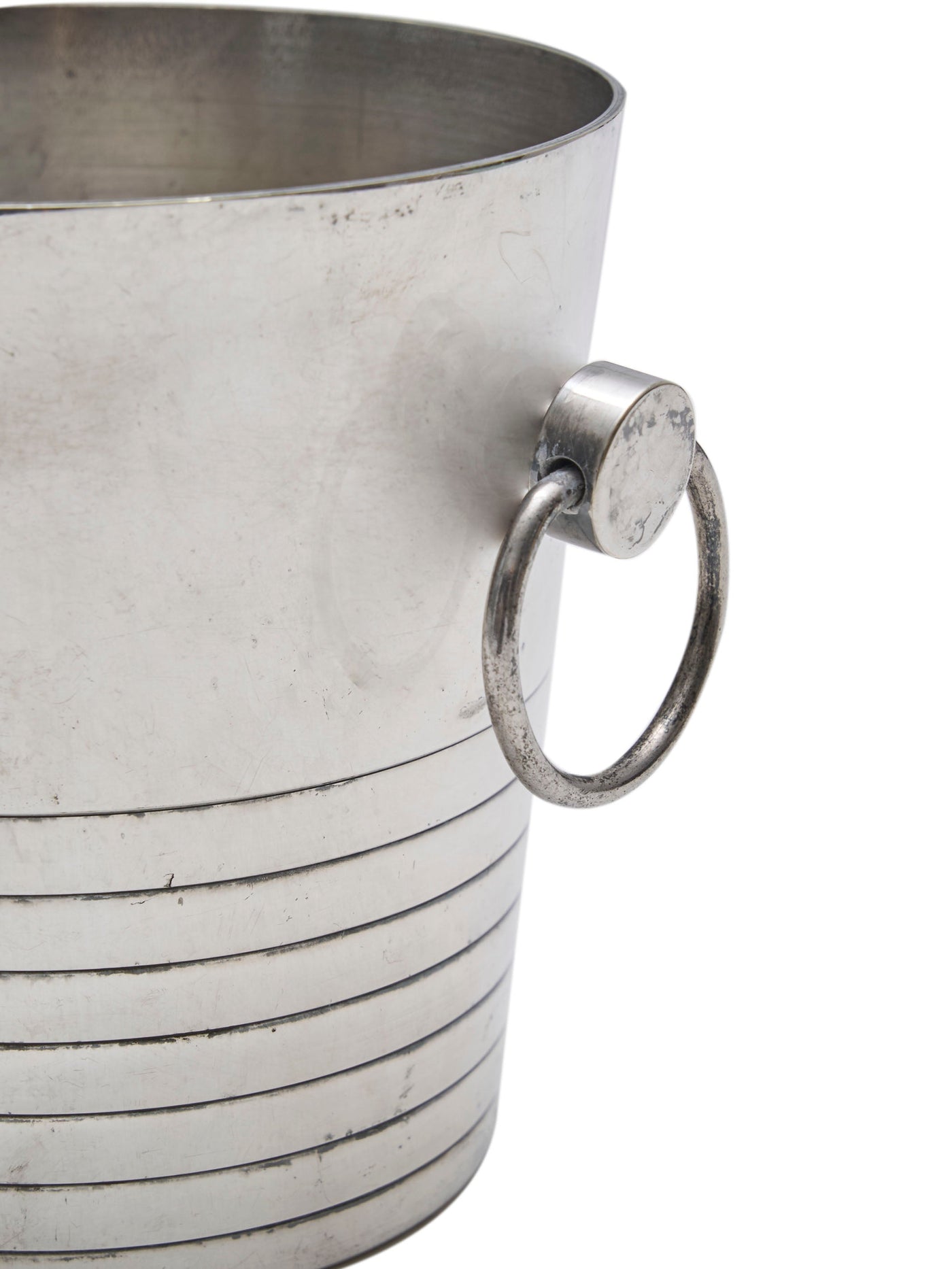 Vintage Silver Ice Bucket with handles.