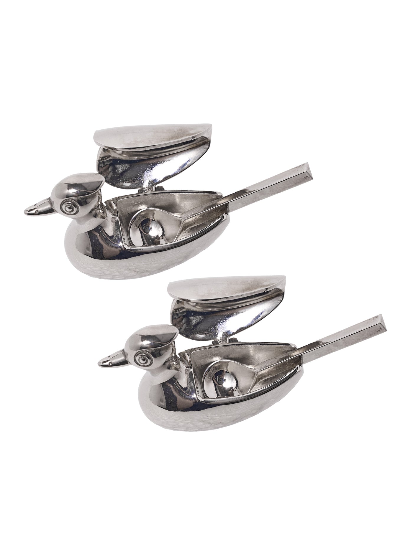 Silver Duck Salt and Pepper Cellars