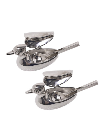 Silver Duck Salt and Pepper Cellars