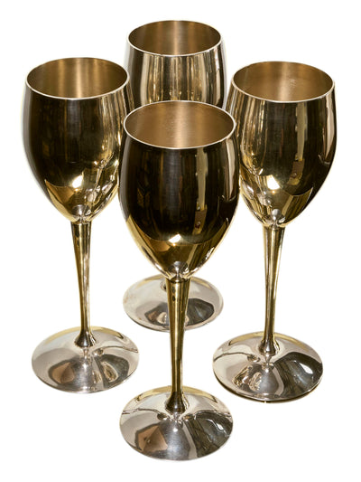 Silver Wine Glass Set