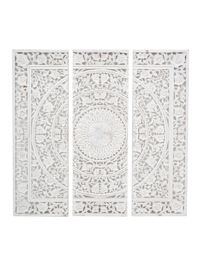 Decorative Carved Triptych Wall Panel