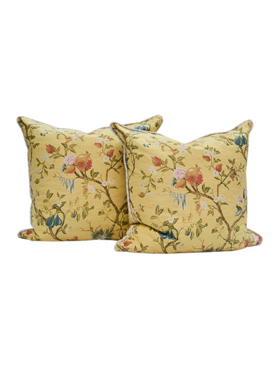 Pair of Ornate Floral Throw Pillows