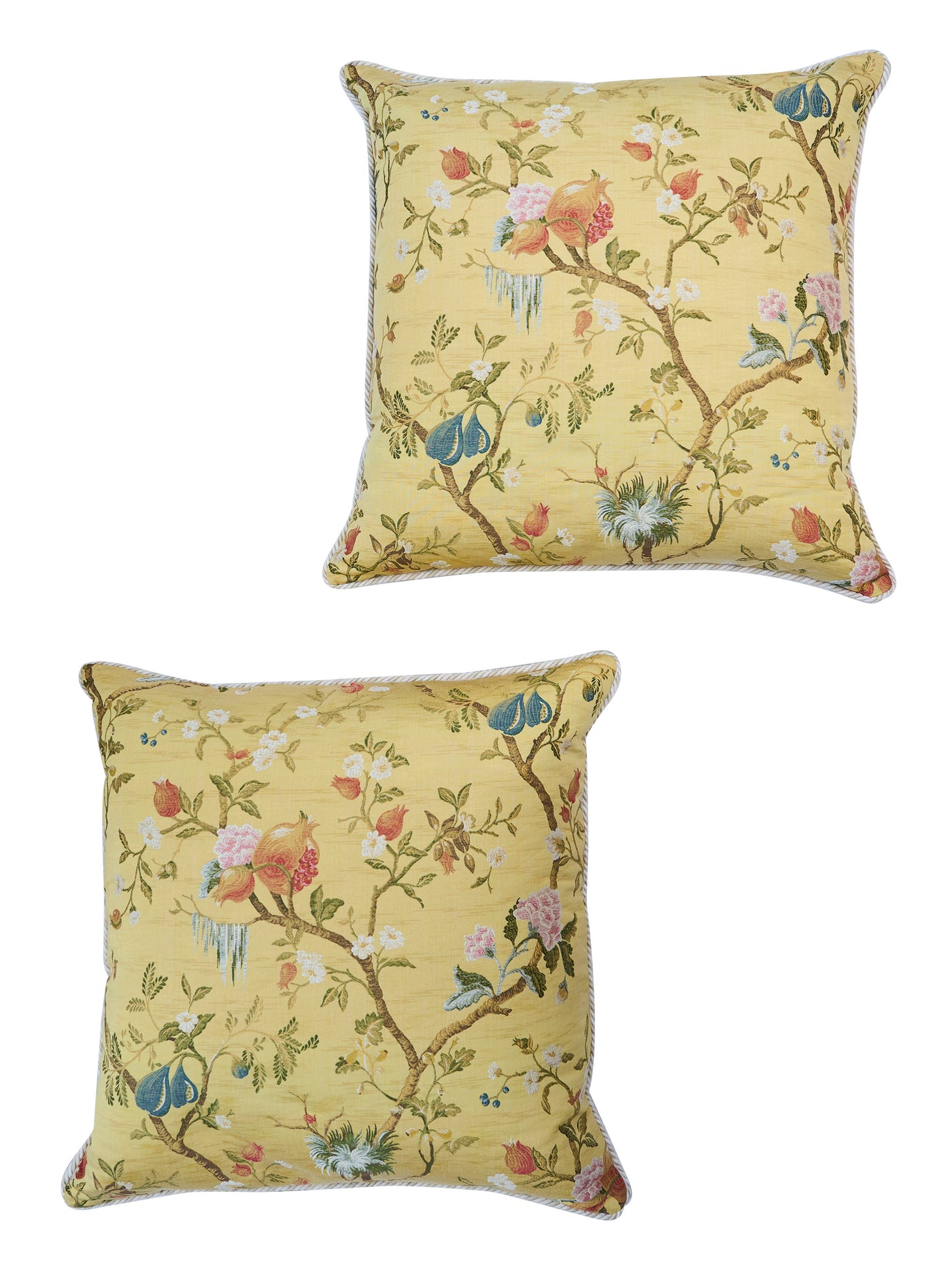Pair of Ornate Floral Throw Pillows