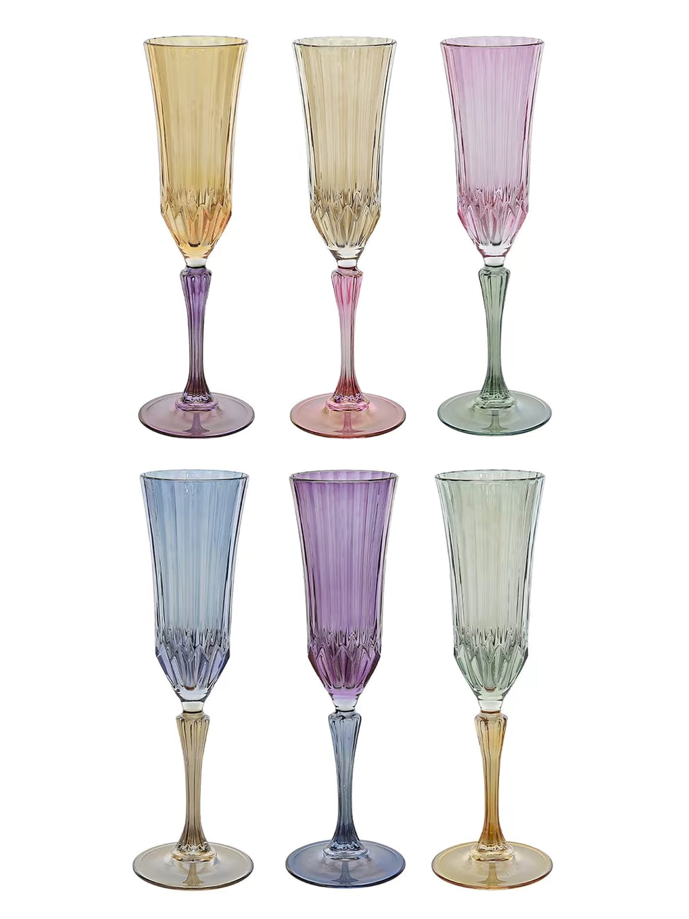 Ada Pastel Champagne Flute Set by Creart